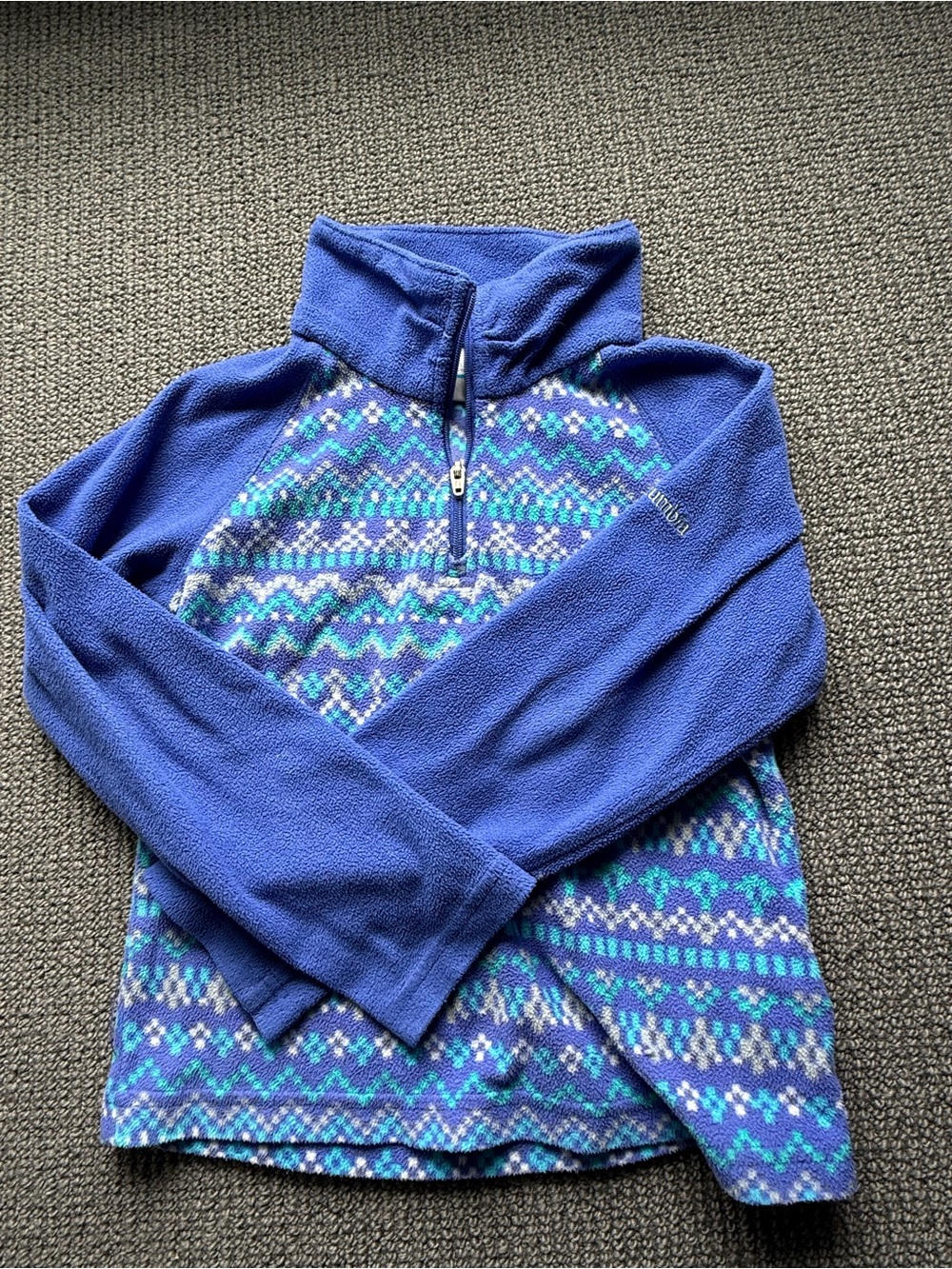 Columbia  Blue Quarter-Zip Fleece Pullover